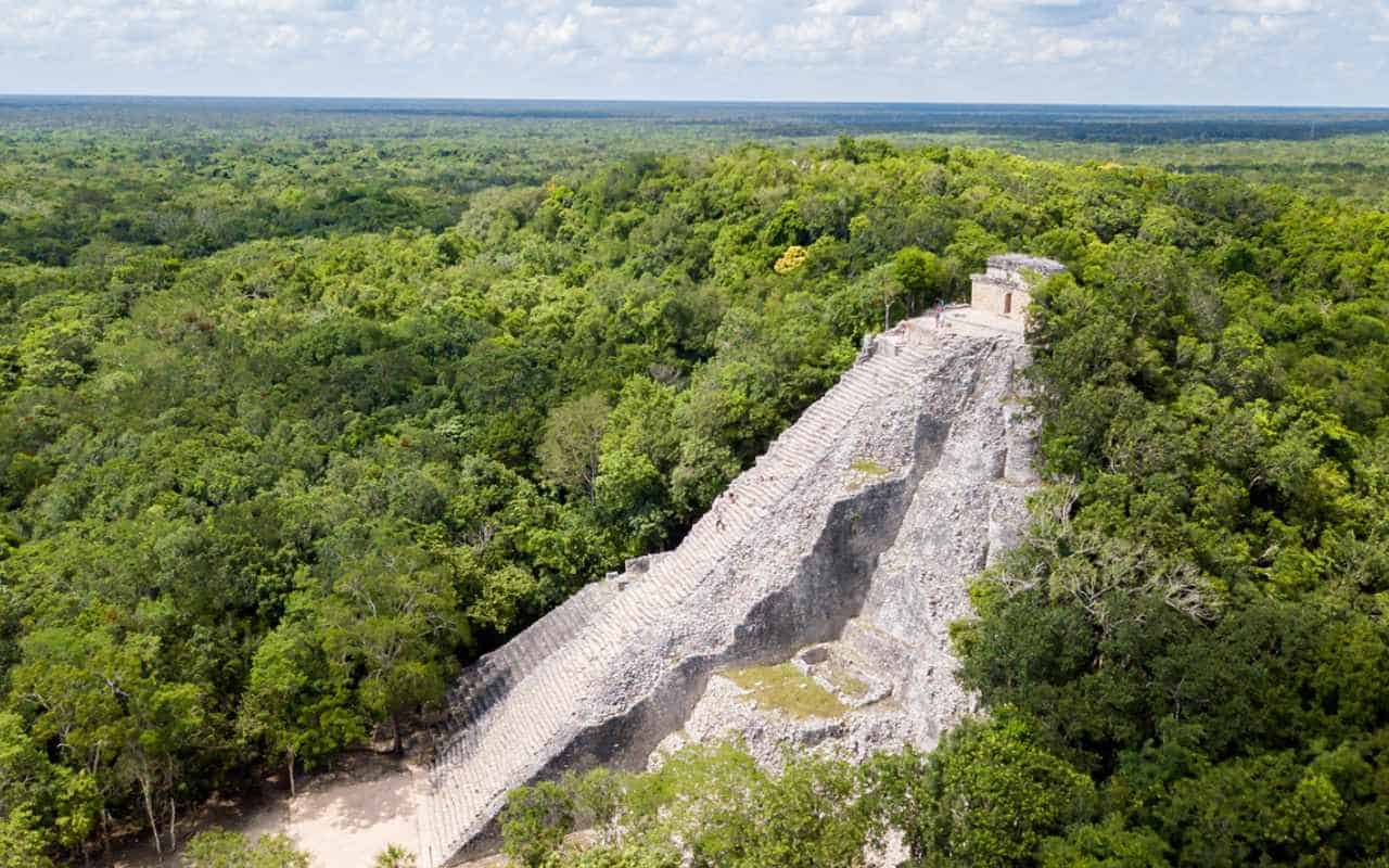 coba pyramid mayan ruins coba pyramid mayan ruins