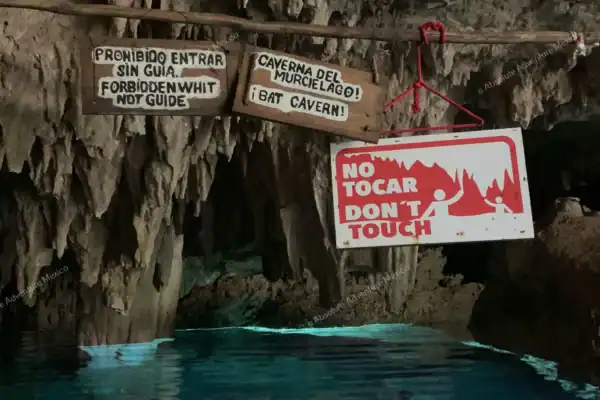 Bat Cave entrance  on Dos Ojos cenote tour