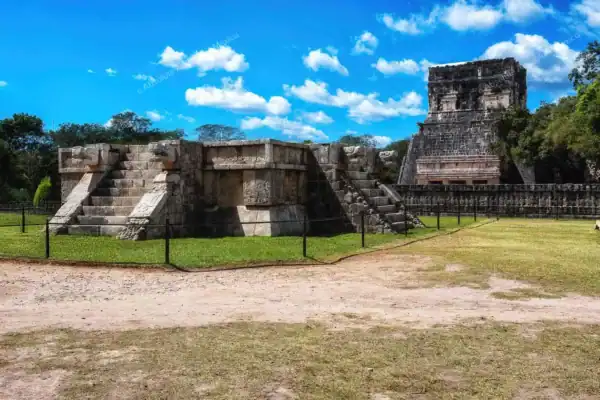 Jaguar Temple and  Eagles Platform at Chichen Itza
