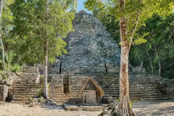 Chac pyramid at  Coba excursion