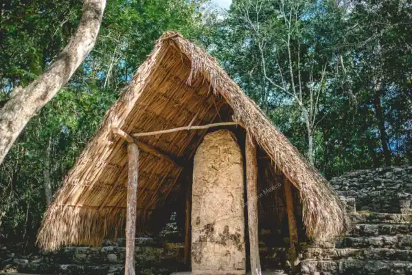 Stelae stone  monument at Coba