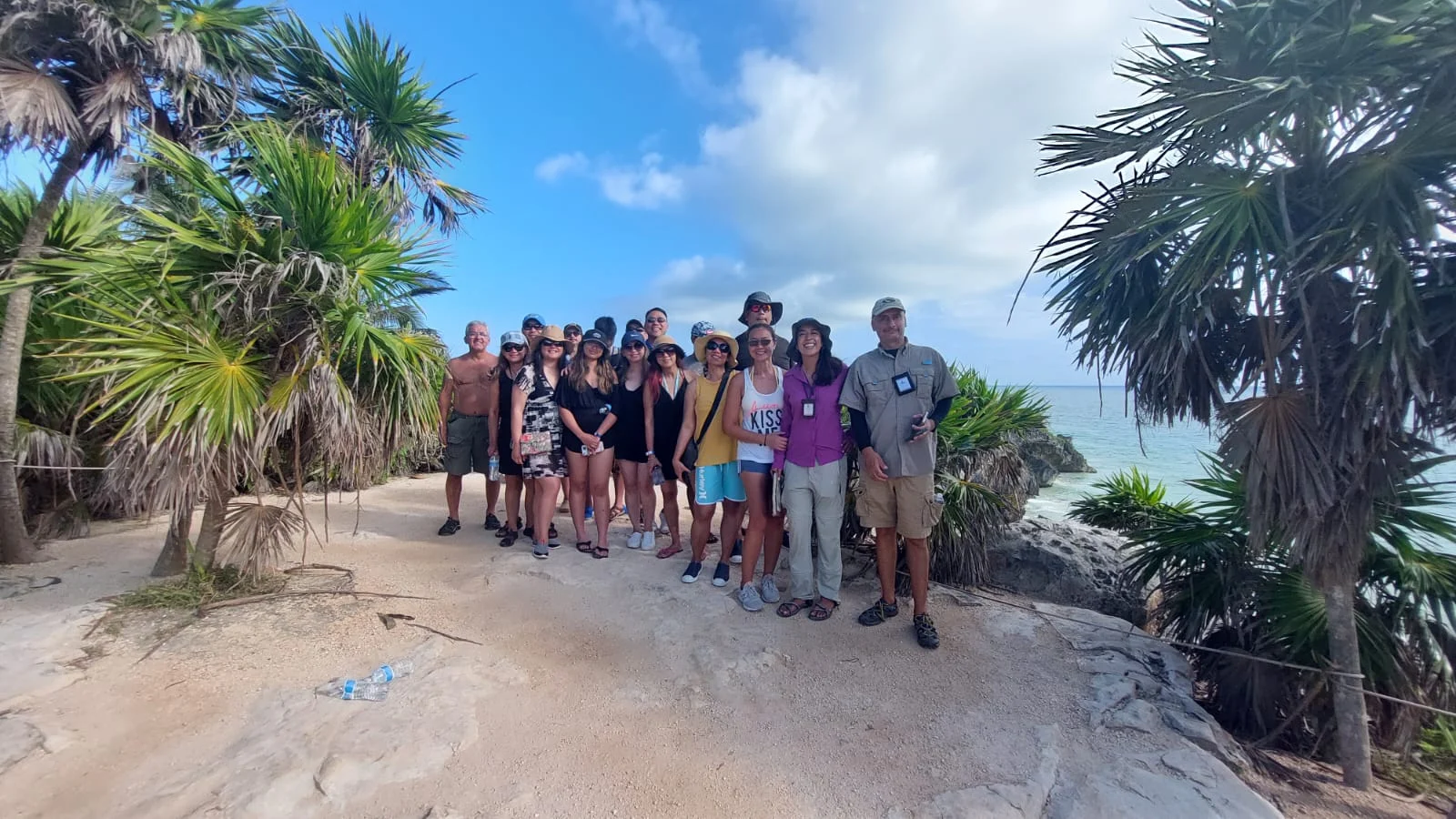 Guests on a private group tour in Tulum