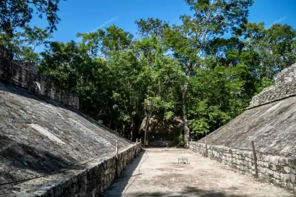 Ball court at Coba  ruins