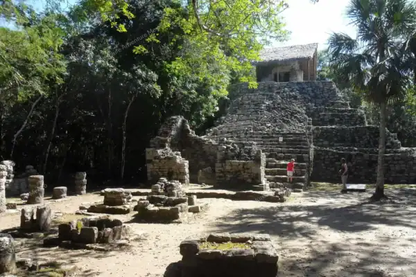 Group of wall  paintings at Coba private tour