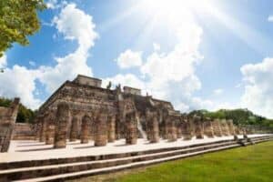 Chichen Itza temple warriors