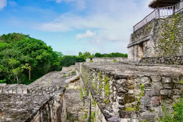 Temple side  perspective at Ek Balam ruins