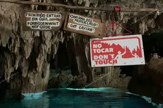 Bat Cave entrance
  on Dos Ojos cenote tour