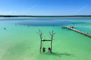 Laguna tours Muyil
swimming chairs at Kaan Luum