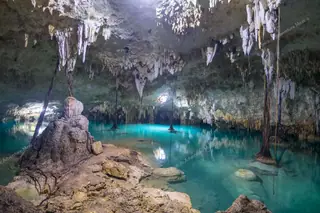 Cave with
  impressive formations Cenote Sac Actun