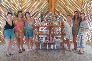 Playa del Carmen
  tequila tasting stand with bottles