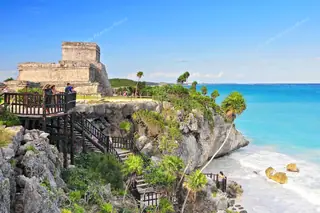 Tulum cliff view
  from private tour