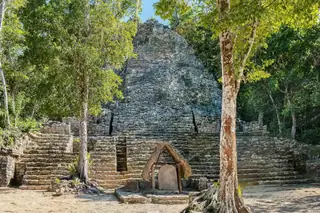 Chac pyramid at
  Coba excursion