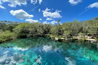Cenote Corazón with crystal-clear water