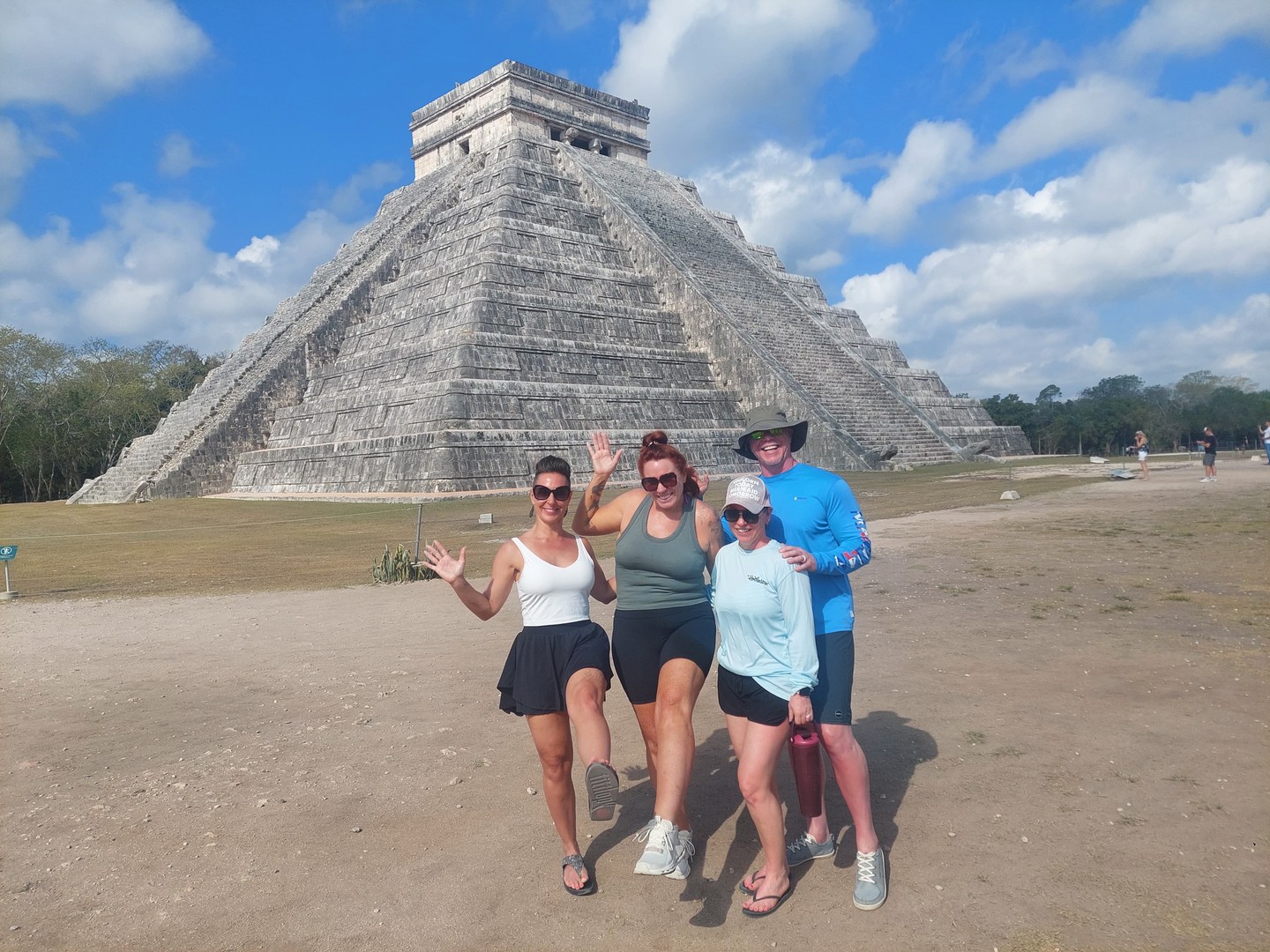Guests at Chichen Itza during a private tour