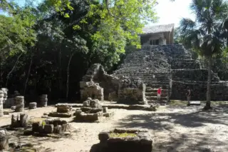 Group of wall
  paintings at Coba private tour