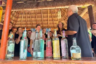 Bottle of artisanal
  mezcal