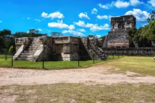 Jaguar Temple and
  Jaguar and Eagles Platform Chichen Itza