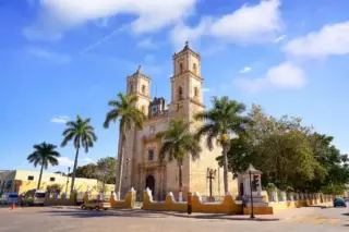 Valladolid church stop on Chichen Itza and Ek Balam private tour