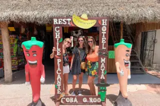 Local restaurant
  stop after Coba ruins and Punta Laguna tour