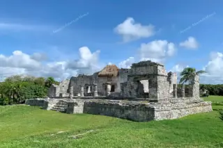 House of Columns
  structure at Tulum ruins