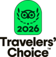 TC Badge + Travelers’ Choice Center Aligned Black - L